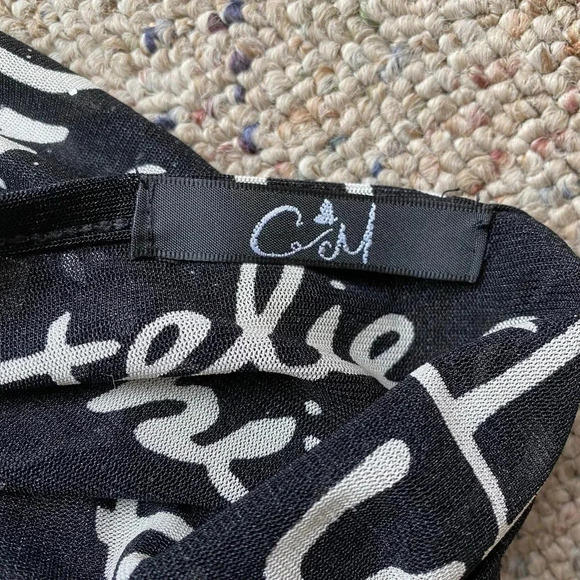 Carl Fancy Sexy Stretch Casual Blouse Top Women Size S/M - Picture 5 of 7